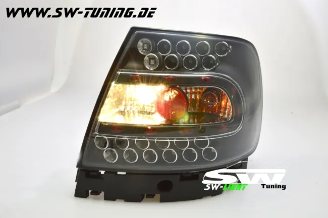 LED Rückleuchten Audi A4 B5 Lim. 95-00 in black/Clear