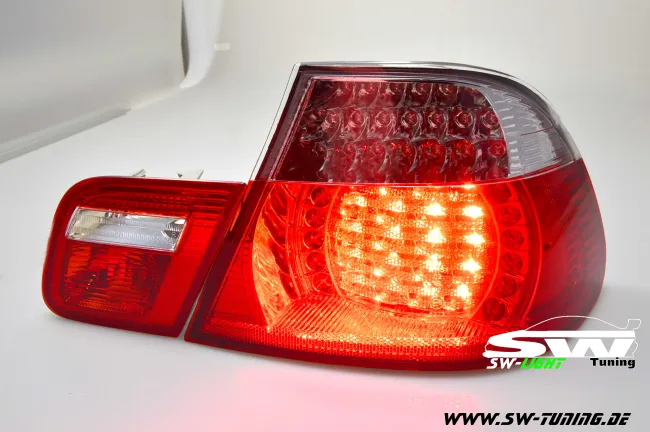 SW-Light LED Rückleuchten für BMW E46 Coupé 98-03 red/crystal 4teilig