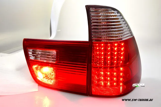 SW-Light LED Rückleuchten BMW X5 E53 00-03 red/crystal