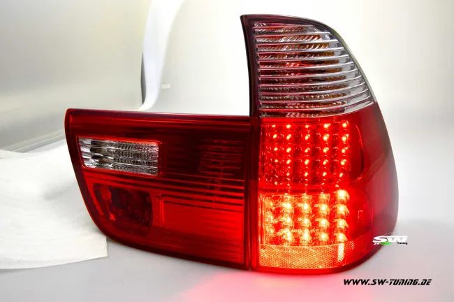 SW-Light LED Rückleuchten BMW X5 E53 00-03 red/crystal
