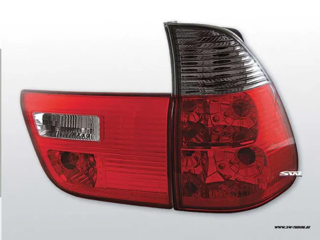 SW-Rückleuchten BMW X5 E53 00-03 4teilig red/black