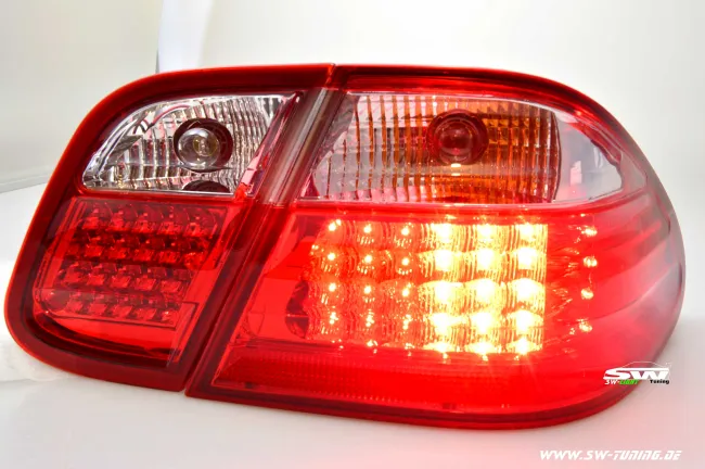 SW-Light LED Rückleuchten für Mercedes Benz CLK W208 06/97-02 red/crystal