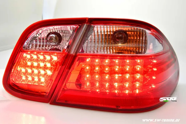 SW-Light LED Rückleuchten für Mercedes Benz CLK W208 06/97-02 red/crystal
