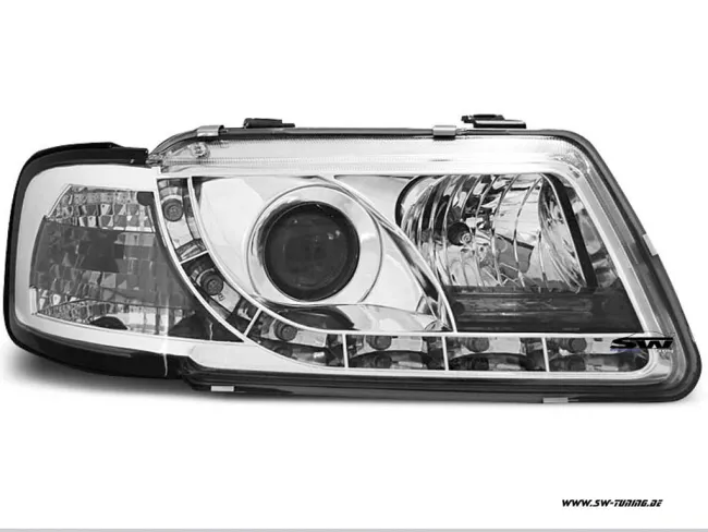 SW-Light Scheinwerfer für Audi A3 8L 96-00 mit LED Standlicht chrome