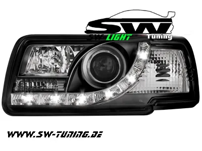 SW-Light Scheinwerfer für Audi 80 b4 Lim/Avant LED TFL-Optik black