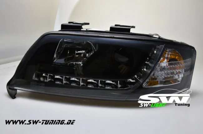 SW-Light Scheinwerfer für Audi A6 4B/C5 97-01 LED TFL-Optik black