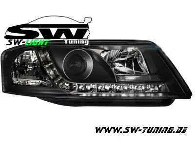 SW-Light Scheinwerfer für Audi A6 4B/C5 97-01 LED TFL-Optik black