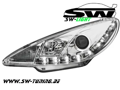 SW-Light headlights Peugeot 206 99-07 led positionlight chrome