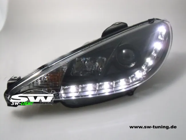 SW-Light Scheinwerfer Peugeot 206 99-07 LED Standlicht black