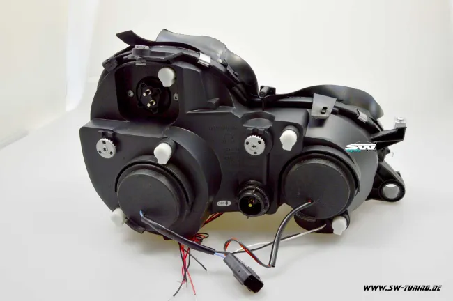 Angel Eye Scheinwerfer für Mercedes Benz CLK W208 97-02 black LED Standlichtringe