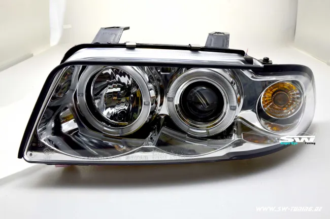 Angel Eye Scheinwerfer für AUDI A4 B5 95-98 LED Standlichtringe chrom