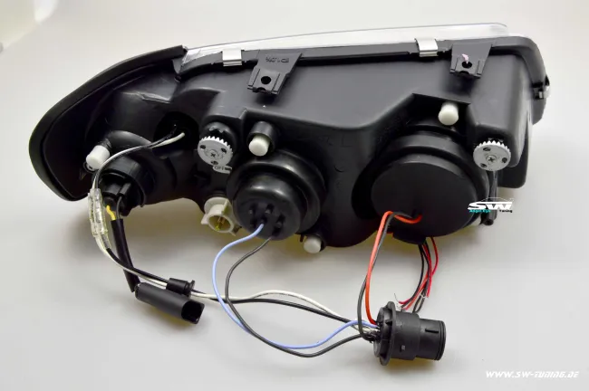 Angel Eye Scheinwerfer passend für Audi A3 8L 96-00 2 LED Standlichtringe chrom