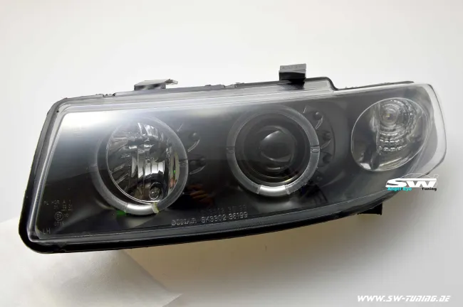 Angel Eye Scheinwerfer für Seat Leon/Toledo 1M 99-04 LED Standlichtringe black