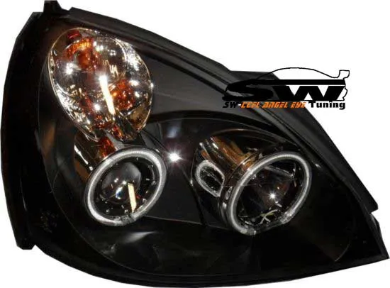 SW- Angel Eye Scheinwerfer Renault Clio II Ph2 Facelift 01-05 Standlichtringe black