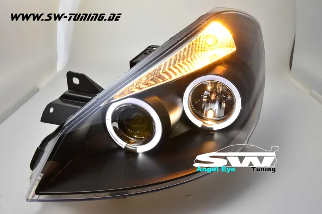 Angel Eye Scheinwerfer Renault Clio III Typ R 05-09 black