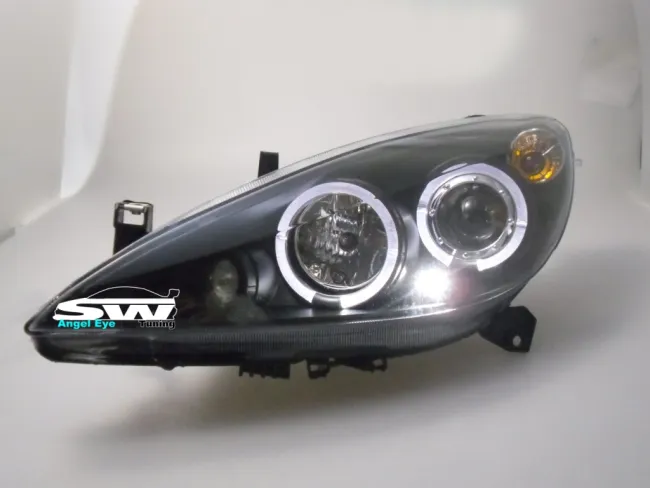 Angel Eye Scheinwerfer Peugeot 307 01-05 LED SLR / LWR Black