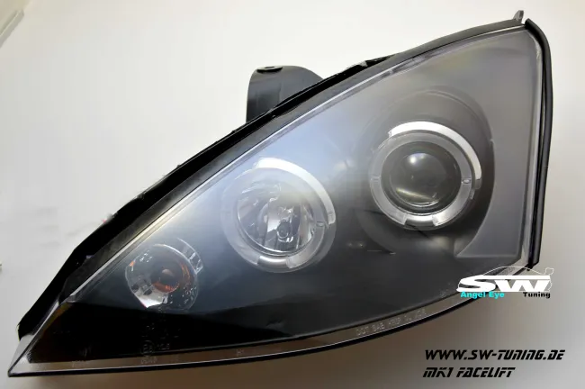 Angel Eye Scheinwerfer Ford Focus mk1 01-04 LED SLR facelift black