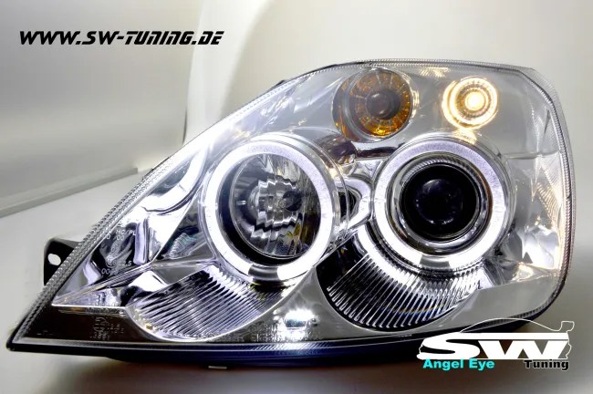 Angel Eye Scheinwerfer Ford Fiesta Mk6 JH1 JD3 02-05 LED Standlichtringe chrom