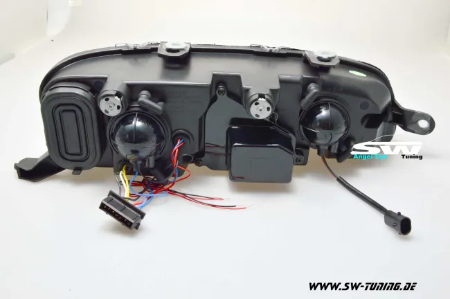 Angel Eye Scheinwerfer Fiat Punto Typ 188 99-03 2 LED Standlichtringe black