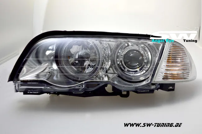 Angel Eye Scheinwerfer 3er BMW E46 Lim/Touring 98-01 LWR chrome Standlichtringe