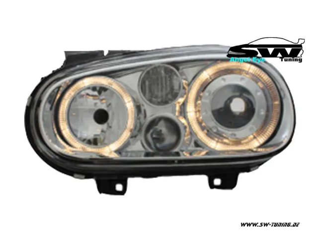 Angel Eye Scheinwerfer für VW Golf IV 2 Standlichtringe chrom R-Look