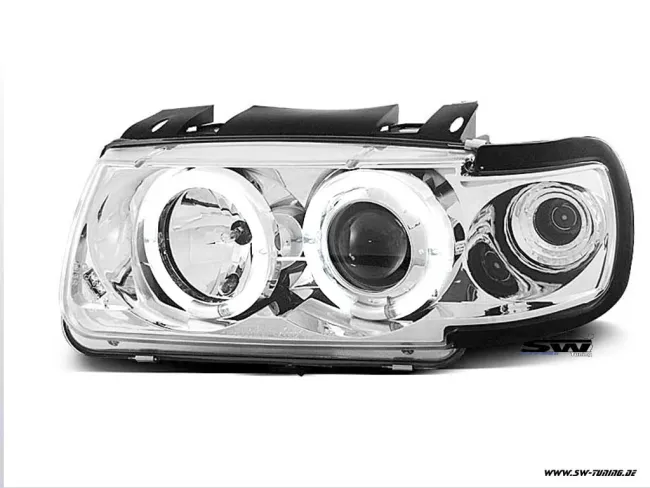Angel Eye Scheinwerfer VW Polo 6N 95-98 LED Standlichtringe chrom