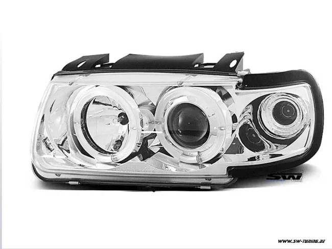 Angel Eye Scheinwerfer VW Polo 6N 95-98 LED Standlichtringe chrom