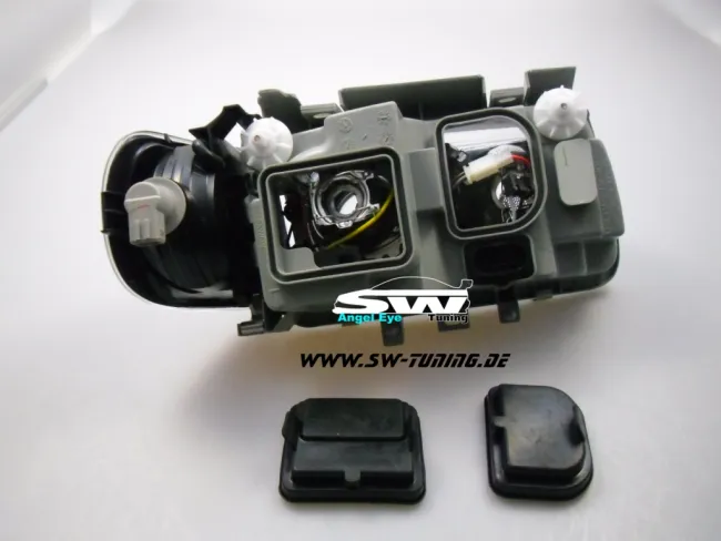 headlights VW Polo 6N 95-98 2 halo rims black