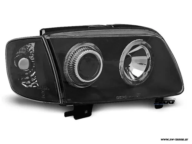 Angel Eye Scheinwerfer VW Polo 6N2 99-01 2 Standlichtringe black
