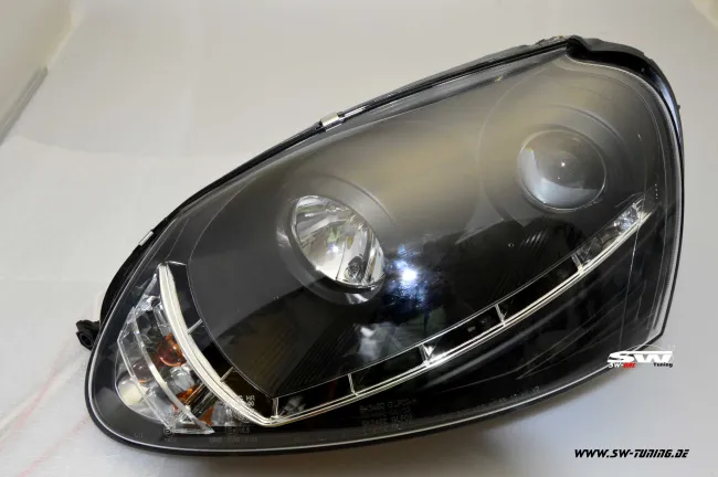 SW-DRL Scheinwerfer für VW Golf 5 LED Tagfahrlicht R87 black