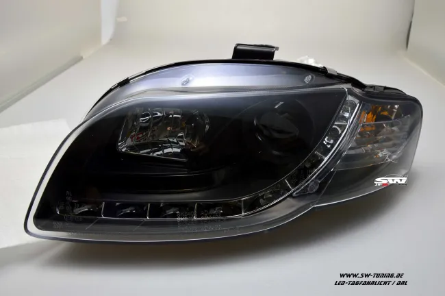 SW-DRL headlights suitable for Audi A4 B7 04-08 LED daytime-running-lamp black