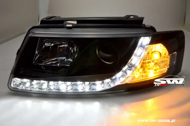 SW-DRL Scheinwerfer VW Passat 3B 96-00 LED-Tagfahrlicht black