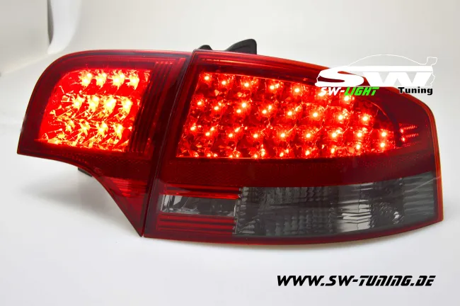 SW-Light LED Rückleuchten für Audi A4 B7 Limousine 04-08 red/smoke