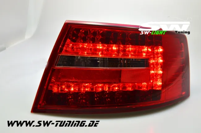 SW-Light LED Rückleuchten passend für Audi A6 4F Limousine 04-08 red/smoke (6Pin)