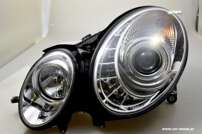 SW-Light Scheinwerfer Mercedes Benz E-Klasse W211 06-08 chrome Facelift
