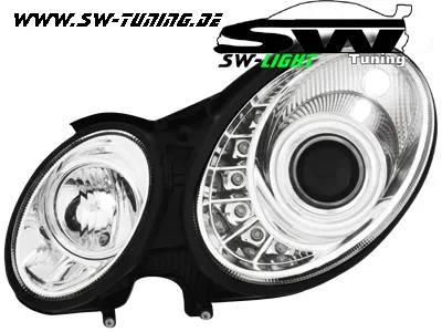 SW-Light Xenon headlight for Mercedes Benz E-Class W211 02-06 chrome HID
