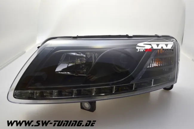 SW-DRL Scheinwerfer für AUDI A6 4F 04-07 LED Tagfahrlicht black