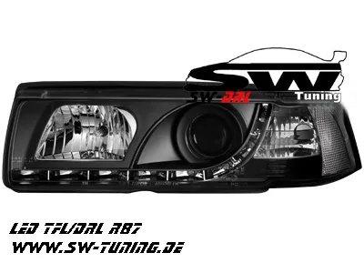 SW-DRL Scheinwerfer BMW E36 Coupé/Cabrio 92-98 Tagfahrlicht black