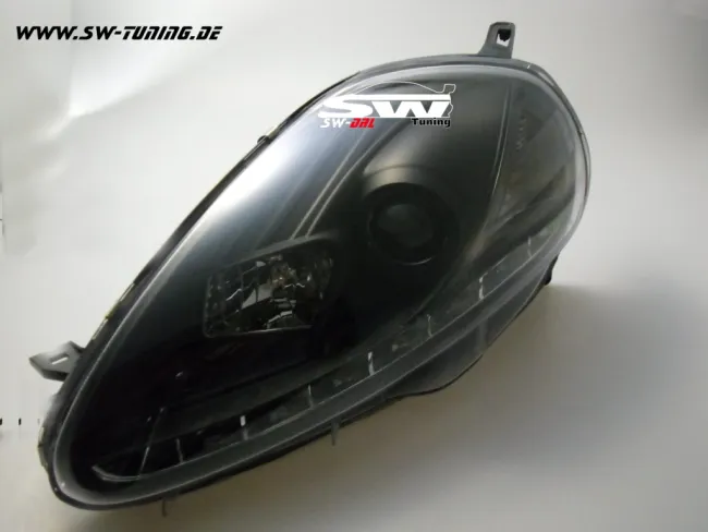 SW-DRL headlights Fiat Grande Punto Typ 199 05-08 LED drl R87 Black