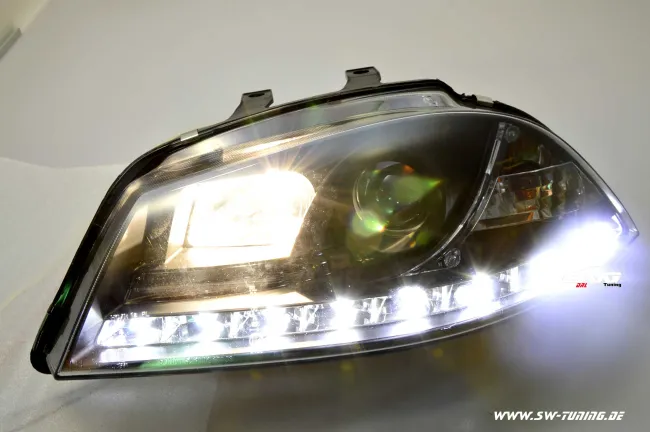 SW-DRL Scheinwerfer Seat Ibiza 6L 03-08 LED Tagfahrlicht R87 black
