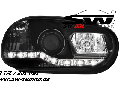 SW-DRL Scheinwerfer VW Golf IV 98-02 LED Tagfahrlicht R87 black