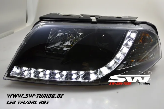 SW-DRL Scheinwerfer VW Passat 3BG LED Tagfahrlicht R87 black