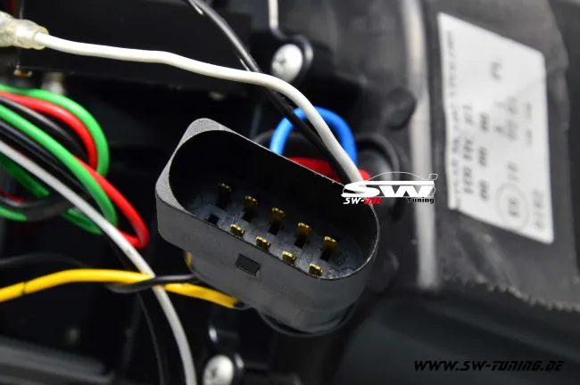 SW-DRL Scheinwerfer VW Polo 9N3 05/05-09 LED Tagfahrlicht black