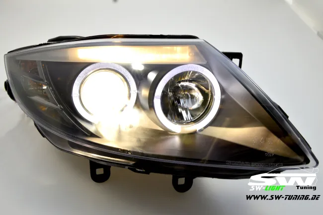 Angel Eye Scheinwerfer für BMW Z4 E85 02-08 LED Standlichtringe black