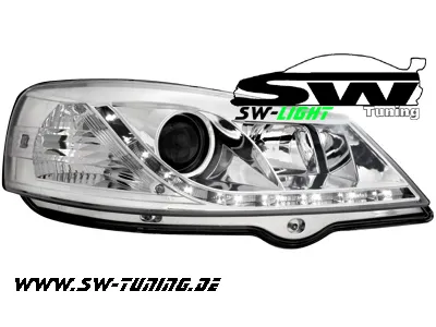 SW-Light Scheinwerfer für Opel Astra G mit LED Standlicht chrome