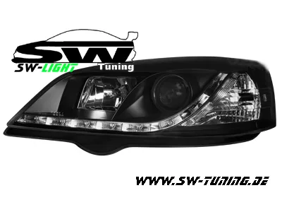 SW-Light Scheinwerfer für Opel Astra G mit LED Standlicht black