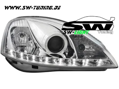 SW-Light Scheinwerfer Opel Corsa C 01-03 LED Standlicht chrom
