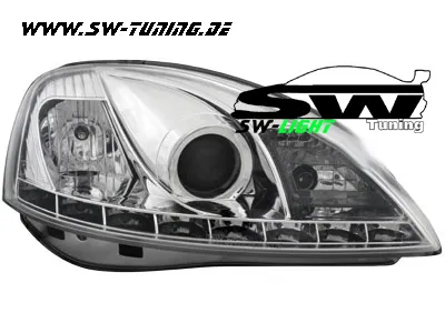 SW-Light Scheinwerfer Opel Corsa C 01-03 LED Standlicht chrom