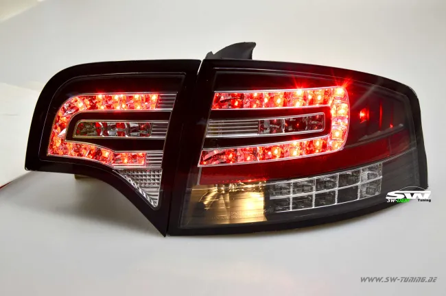 SW-Light LED Rückleuchten passend für Audi A4 B7 Lim 04-08 LED Blinker black / clear
