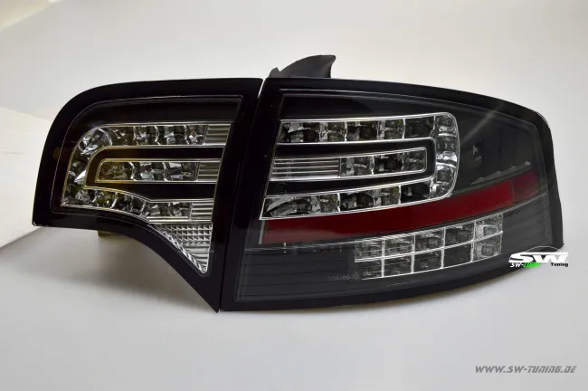 SW-Light LED Rückleuchten passend für Audi A4 B7 Lim 04-08 LED Blinker black / clear